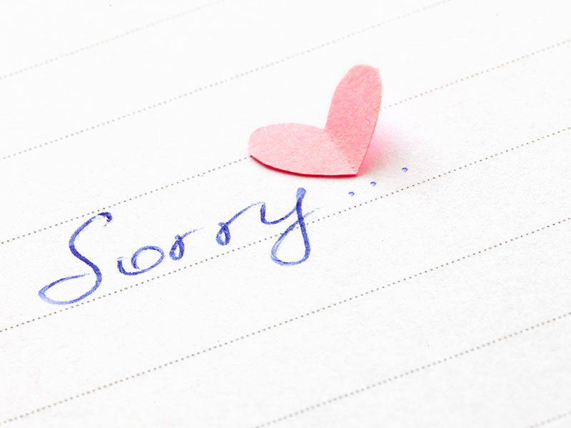 Lời xin lỗi bằng cả trái tim: một cách hay để nói lời xin lỗi với bạn gái của bạn.